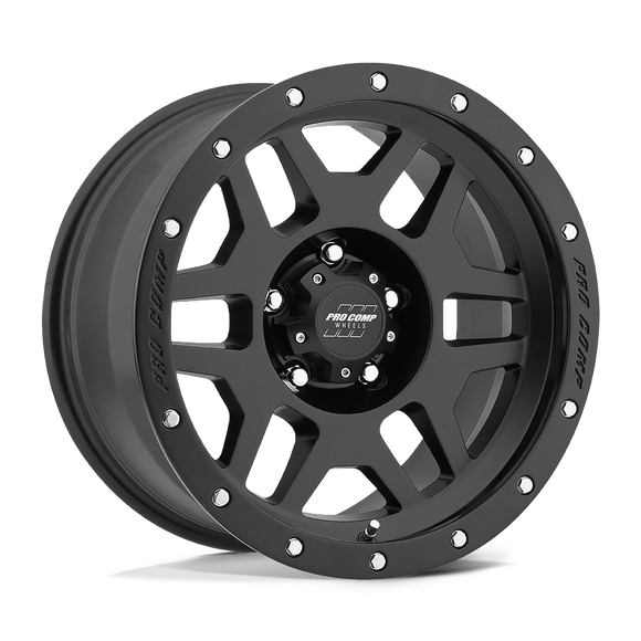 17X9 Pro Comp PA41 Phaser Satin Black 5X127 5X5 ET-6 Wheel Rim