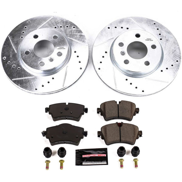 PowerStop Z23 Daily Driver Carbon-Fiber Ceramic Brake Pad and Drilled & Slotted