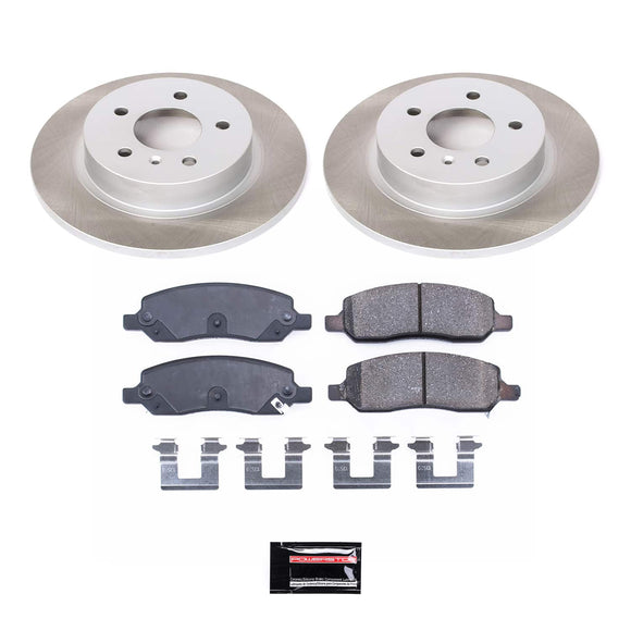 PowerStop Semi-Coated Rotor and Low-Dust Ceramic Brake Pad Kit