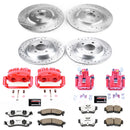 PowerStop Z26 Street Performance Ceramic Brake Pad, Drilled Slotted Rotor, and C