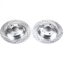 PowerStop Evolution Drilled Slotted Rotors Pair Rear For Honda S2000