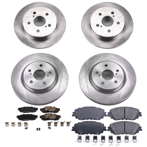 PowerStop OE Stock Replacement Low-Dust Ceramic Brake Pad and Rotor Kit