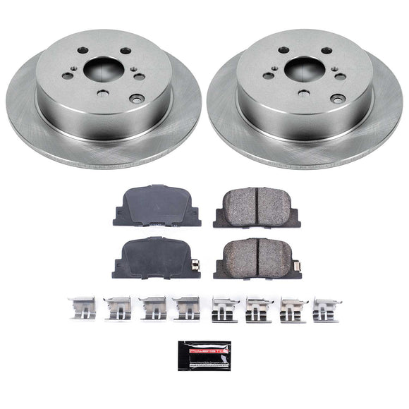 PowerStop OE Stock Replacement Low-Dust Ceramic Brake Pad and Rotor Kit