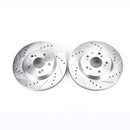 PowerStop Evolution Drilled Slotted Rotors Pair Front For Honda CR-V
