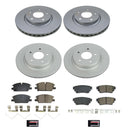 PowerStop Genuine Geomet Coated Rotor and Low-Dust Ceramic Brake Pad Kit