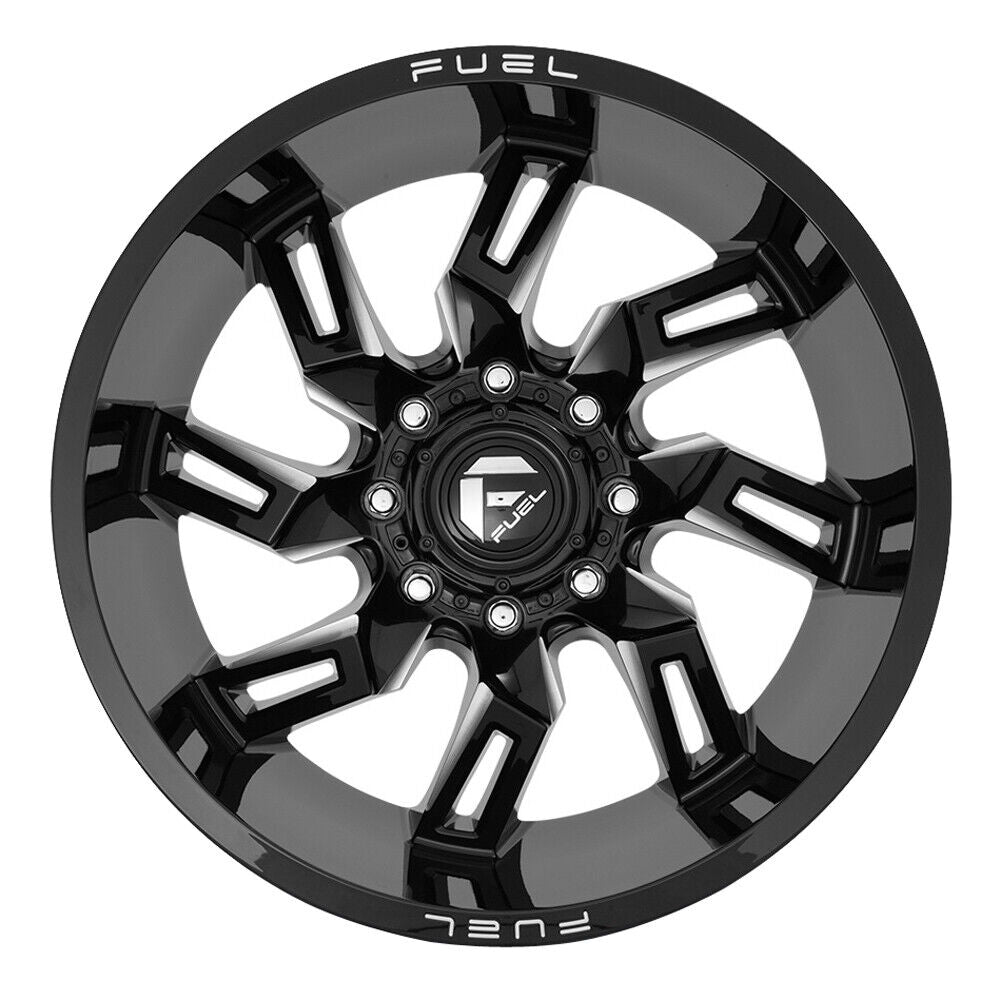 22X10 Fuel D747 LOCKDOWN Gloss Black Milled 8X170 ET-18 wheel/rim