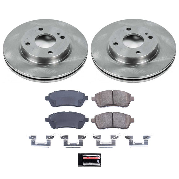 PowerStop OE Stock Replacement Low-Dust Ceramic Brake Pad and Rotor Kit