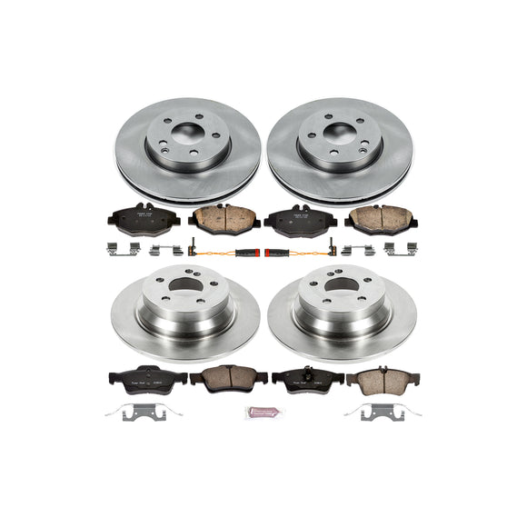 PowerStop OE Stock Replacement Low-Dust Ceramic Brake Pad and Rotor Kit