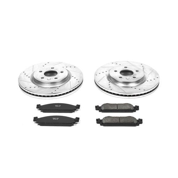 PowerStop Z23 Daily Driver Carbon-Fiber Ceramic Brake Pad and Drilled & Slotted