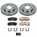 PowerStop OE Stock Replacement Low-Dust Ceramic Brake Pad and Rotor Kit