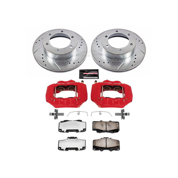 PowerStop Z36 Truck and SUV Ceramic Brake Pad, Drilled & Slotted Rotor, and Cali