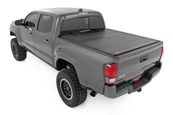 Rough Country Hard Tri-Fold Flip Up Bed Cover For 6' Bed Toyota Tacoma 2005-15