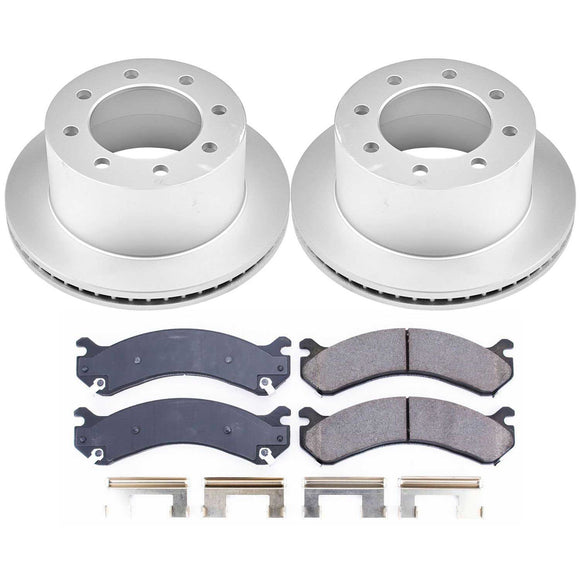 PowerStop Genuine Geomet Coated Rotor and Low-Dust Ceramic Brake Pad Kit