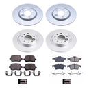 PowerStop Genuine Geomet Coated Rotor and Low-Dust Ceramic Brake Pad Kit