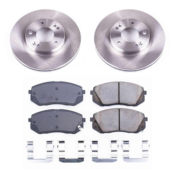 PowerStop OE Stock Replacement Low-Dust Ceramic Brake Pad and Rotor Kit