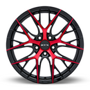18x8 RTX Valkyrie Gloss Black Machined Red 5x114.3 ET40 wheel/rim-2
