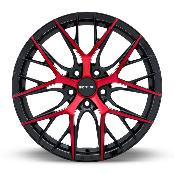 18x8 RTX Valkyrie Gloss Black Machined Red 5x114.3 ET40 wheel/rim