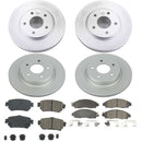 PowerStop Genuine Geomet Coated Rotor and Low-Dust Ceramic Brake Pad Kit