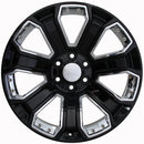 22" Replica Wheel fits Chevy Silverado - CV93B Black with Chrome Insert 22x9