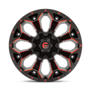 18x9 Fuel Off-Road D787 Assault Matte Black Milled Red Tint 5x114.3 ET-12 Wheel