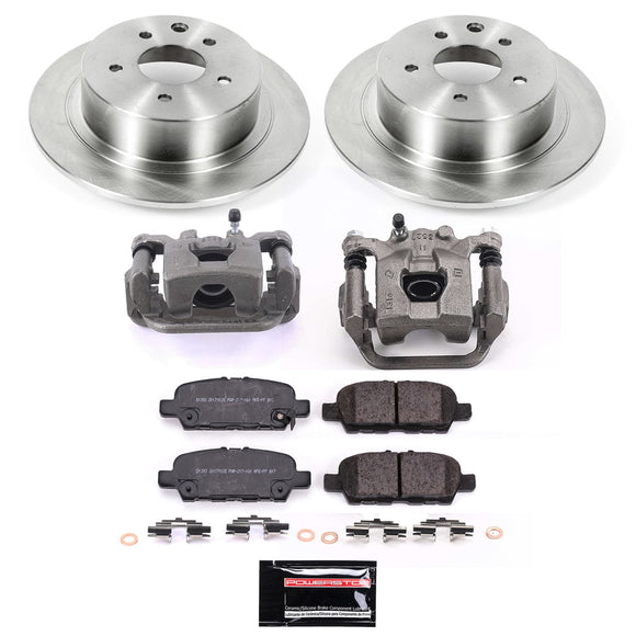 PowerStop OE Stock Replacement Low-Dust Ceramic Brake Pad, Rotor and Caliper Kit