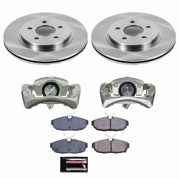 PowerStop OE Stock Replacement Low-Dust Ceramic Brake Pad, Rotor and Caliper Kit