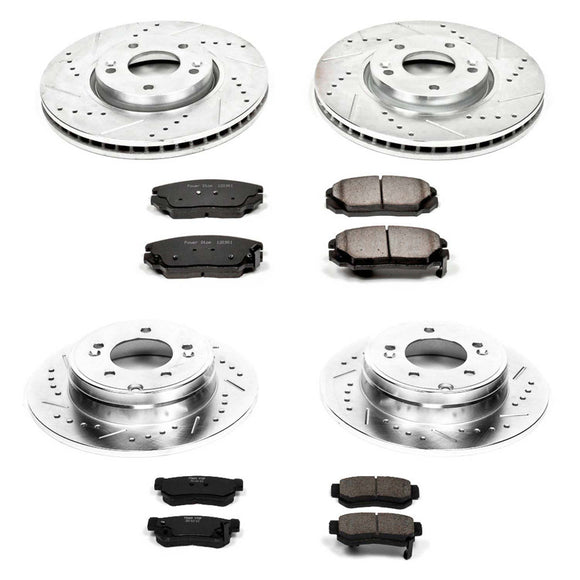 PowerStop Z23 Daily Driver Carbon-Fiber Ceramic Brake Pad and Drilled & Slotted