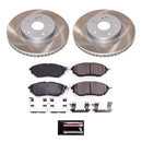 PowerStop Semi-Coated Rotor and Low-Dust Ceramic Brake Pad Kit