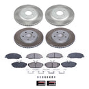 PowerStop Semi-Coated Rotor and Low-Dust Ceramic Brake Pad Kit