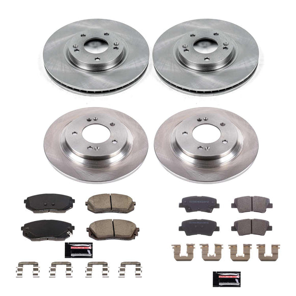 PowerStop OE Stock Replacement Low-Dust Ceramic Brake Pad and Rotor Kit