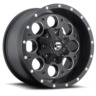15X10 Fuel D525 REVOLVER Matte Black Milled 6X139.7 ET-43 wheel/rim