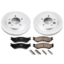 PowerStop Genuine Geomet Coated Rotor and Low-Dust Ceramic Brake Pad Kit