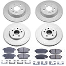 PowerStop Genuine Geomet Coated Rotor and Low-Dust Ceramic Brake Pad Kit