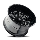 20x9 American Truxx AT1916 Butcher Black Milled 5x127 5x5 ET-12 Wheel Rim