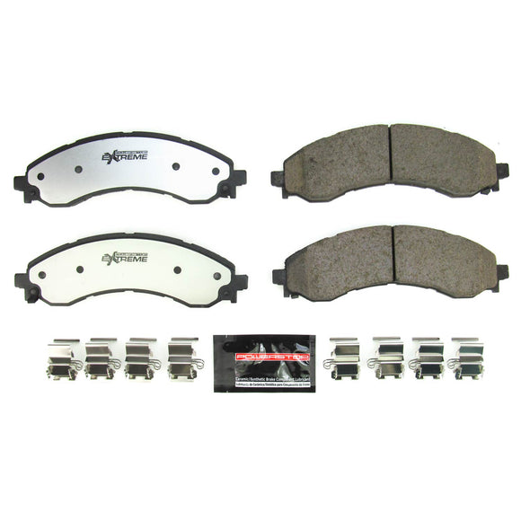 PowerStop Z36 Truck And Tow Carbon-Fiber Ceramic Brake Pads With Hardware