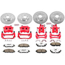 PowerStop Z26 Street Performance Ceramic Brake Pad, Drilled Slotted Rotor, and C