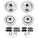 PowerStop Genuine Geomet Coated Rotor and Low-Dust Ceramic Brake Pad Kit