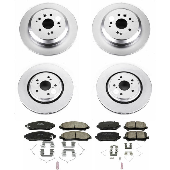 PowerStop Genuine Geomet Coated Rotor and Low-Dust Ceramic Brake Pad Kit