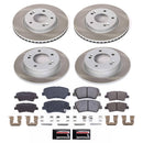 PowerStop Semi-Coated Rotor and Low-Dust Ceramic Brake Pad Kit