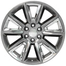 22" Replica Wheel CV73B Fits Chevrolet Tahoe Rim 22x9 Hyper w/Chrome Wheel