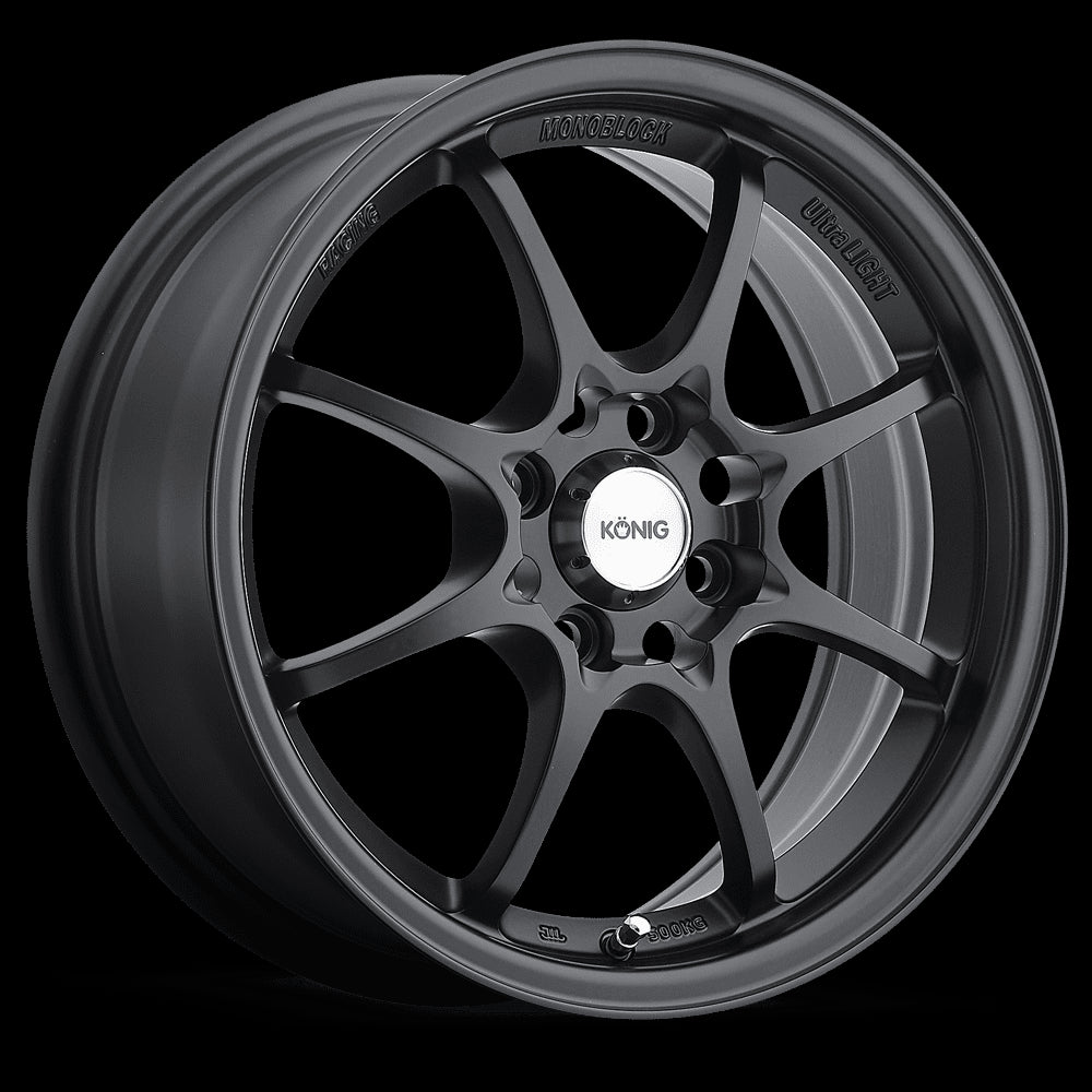 15x6.5 Konig Helium Matte Black 4x100 ET40 Wheel Rim