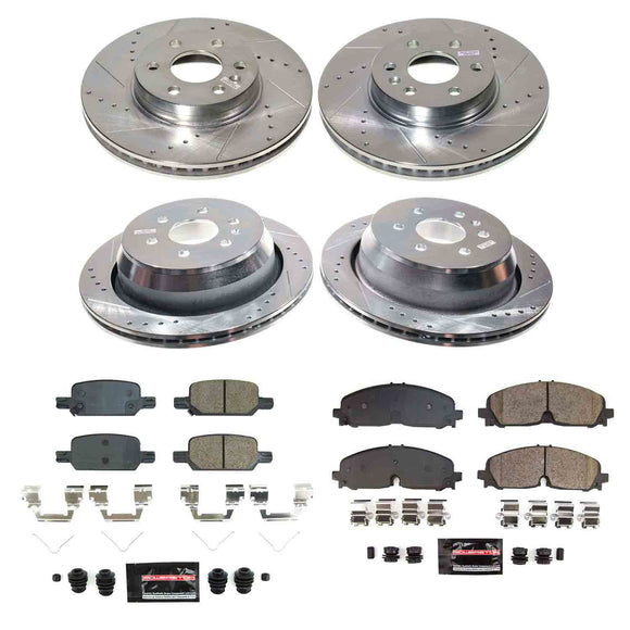 PowerStop Z23 Daily Driver Carbon-Fiber Ceramic Brake Pad and Drilled & Slotted