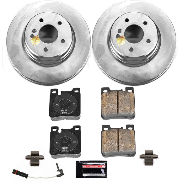 PowerStop Genuine Geomet Coated Rotor and Carbon-Fiber Ceramic Brake Pad Kit