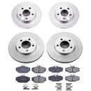 PowerStop Genuine Geomet Coated Rotor and Low-Dust Ceramic Brake Pad Kit