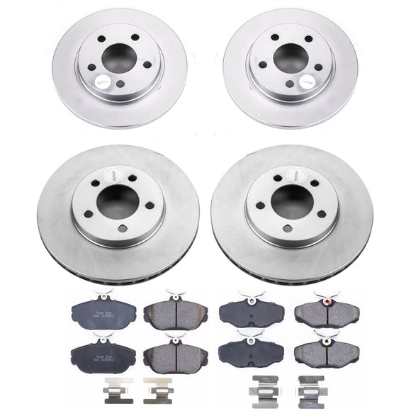 PowerStop Genuine Geomet Coated Rotor and Low-Dust Ceramic Brake Pad Kit