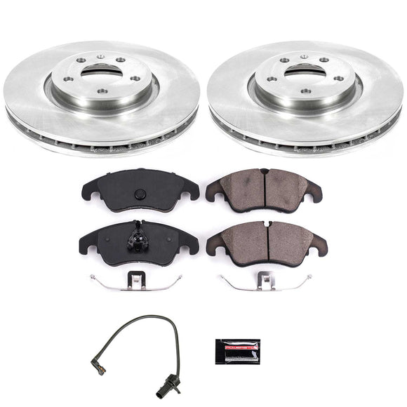 PowerStop OE Stock Replacement Low-Dust Ceramic Brake Pad and Rotor Kit