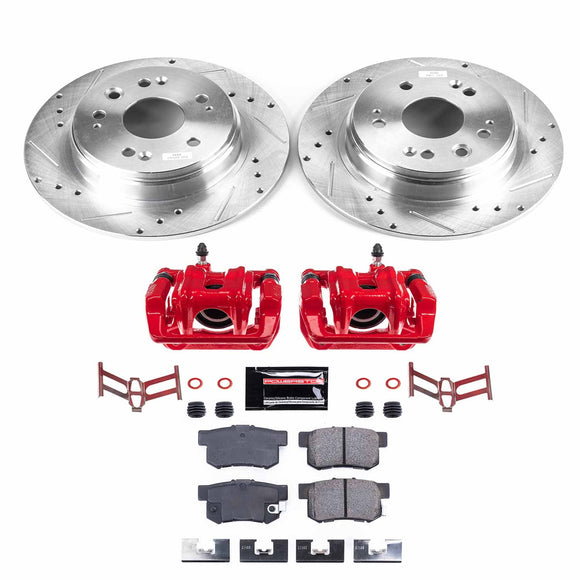 PowerStop Z23 Daily Driver Carbon-Fiber Ceramic Pads Drilled & Slotted Rotor & C
