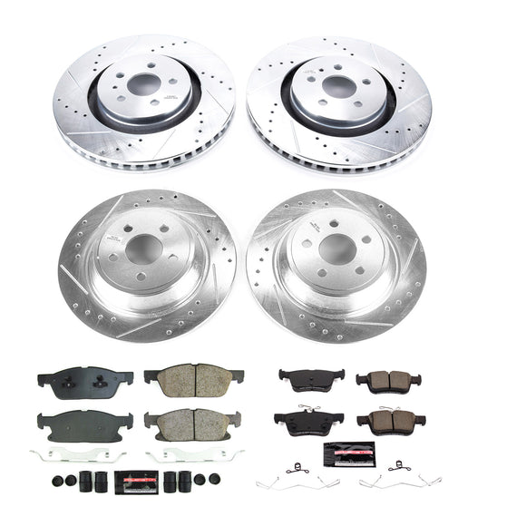 PowerStop Z23 Daily Driver Carbon-Fiber Ceramic Brake Pad and Drilled & Slotted