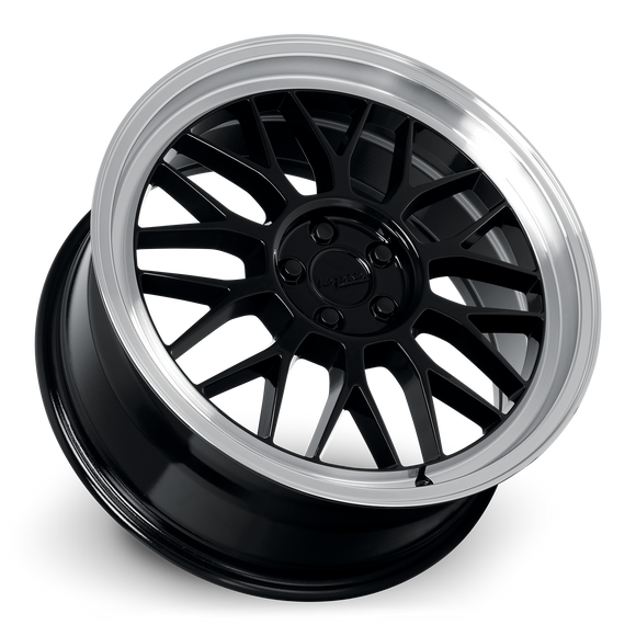 Katana KR06 Glossy Black Machined Lip 5x100 ET40 CB73.1 Wheel Rim