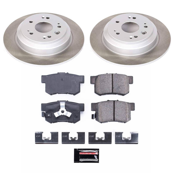 PowerStop Semi-Coated Rotor and Low-Dust Ceramic Brake Pad Kit